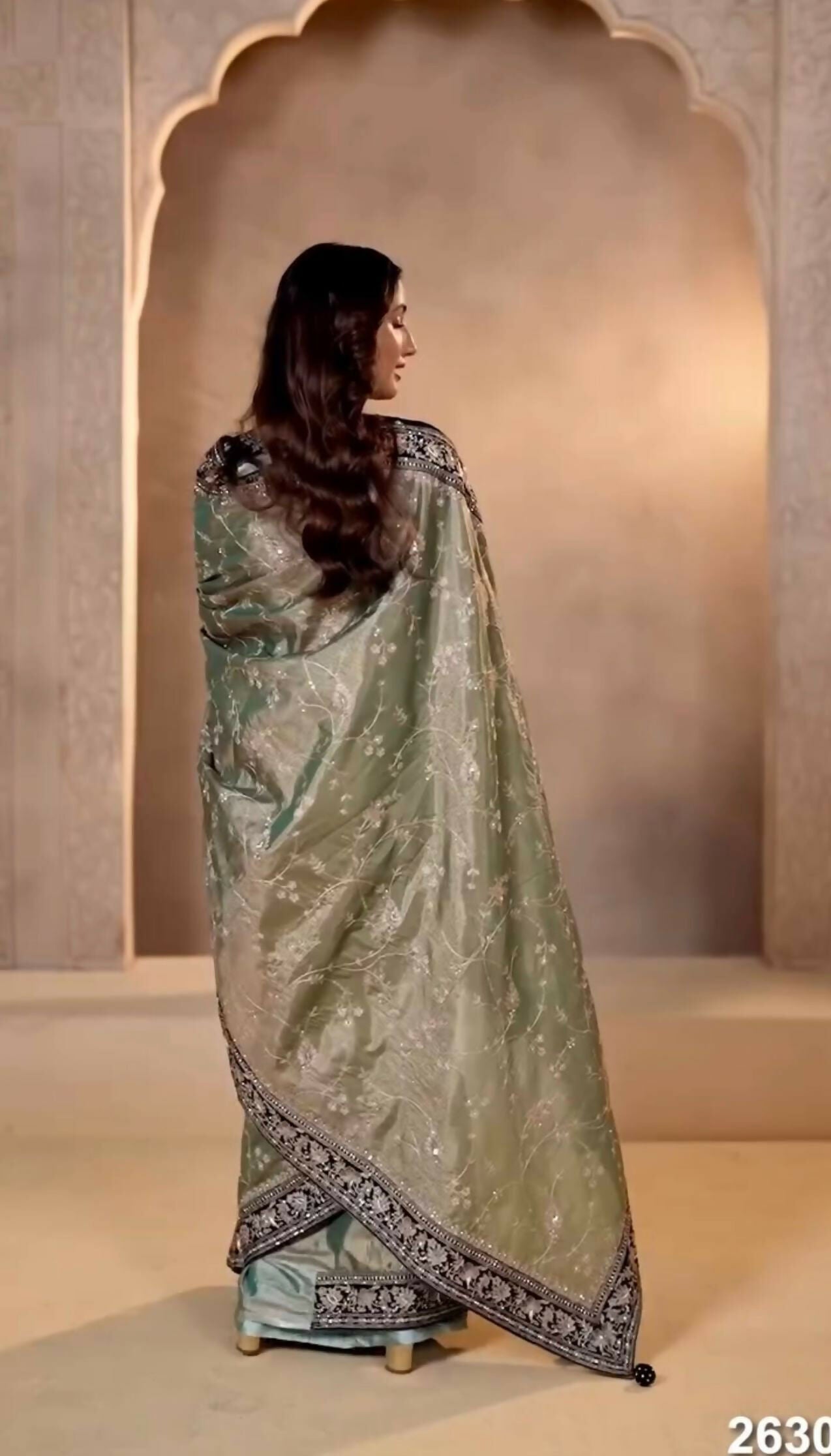 Joban Fashion Mehndi Soft Mocha Silk Party Wear Sarees | Grocsy