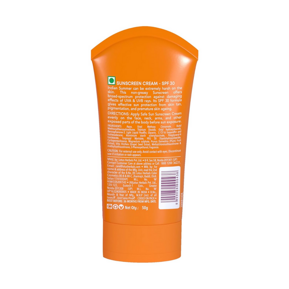 Lotus Herbals Safe Sun Sunscreen Cream SPF 30 PA+++ | Grocsy