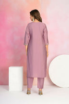 Ethnic Festive Wear Chanderi Onion Stitched Suit With Dupatta - Tanisha | Grocsy
