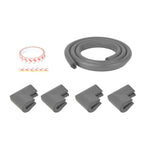 Safe-O-Kid Unique High Density 2 Mtr Long U - Shaped 4 Edge Guards With 16 Corner Cushions - Grey | Grocsy