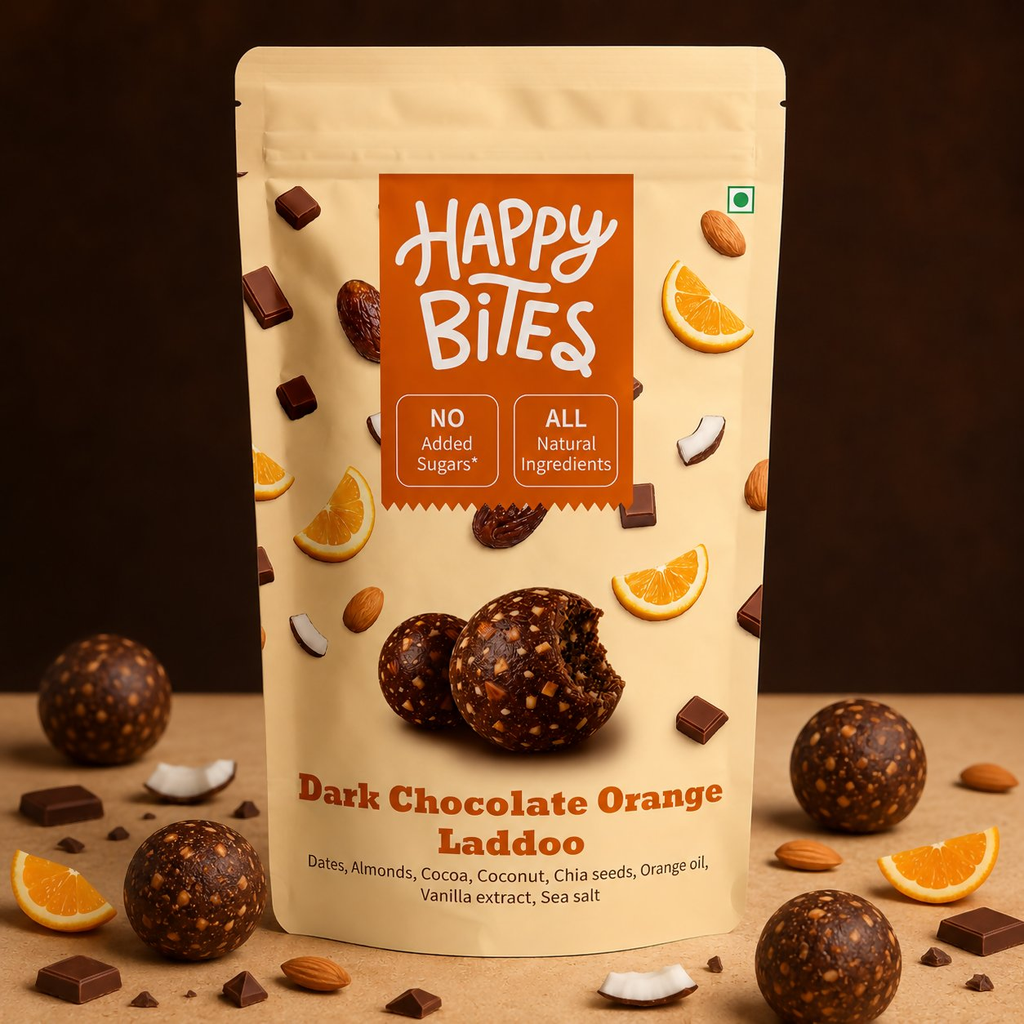 Happy Bites Dark Chocolate Orange Laddoo | Grocsy