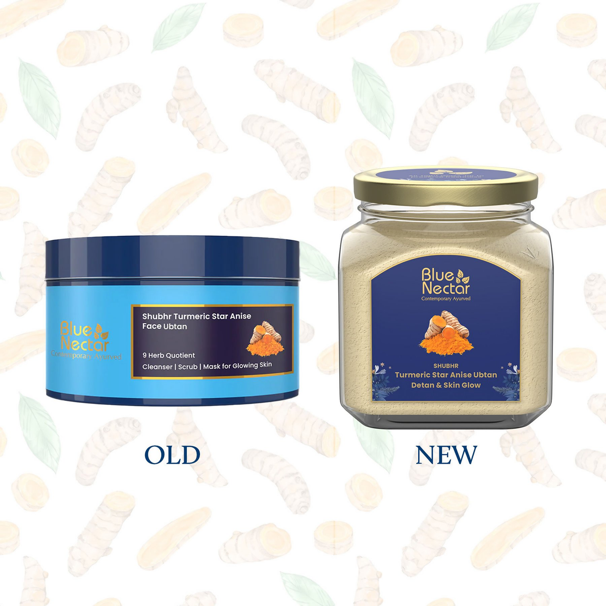 Blue Nectar Turmeric Star Anise Ubtan Face Pack | Grocsy