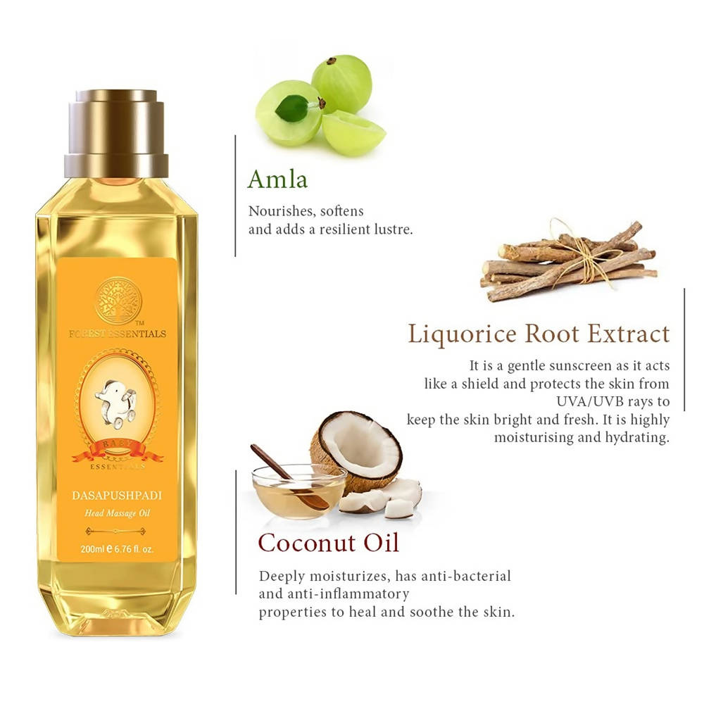 Forest Essentials Dasapushpadi Head Massage Oil | Grocsy