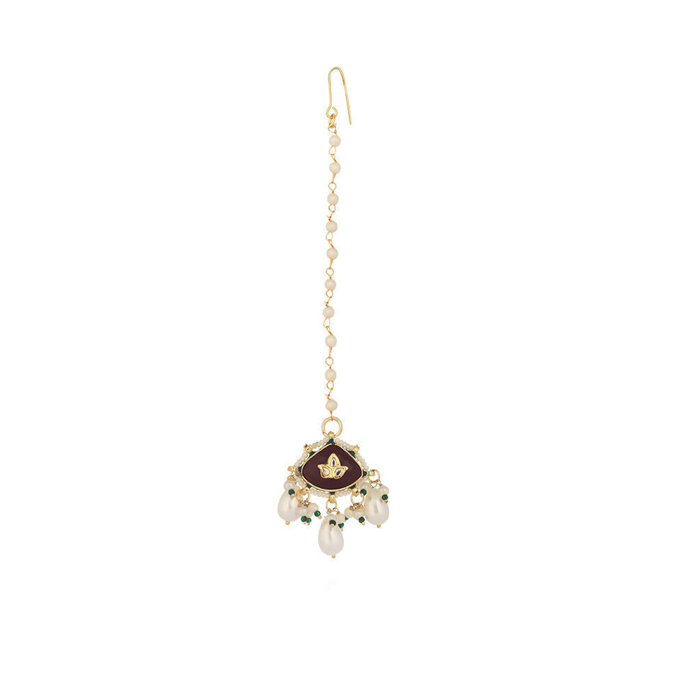 Nuyug 22K Gold Plated Ruby Grace Earrings | Grocsy