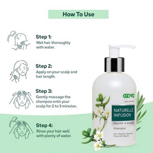 OZiva Naturelle Infusion Nourish & Growth Shampoo | Grocsy