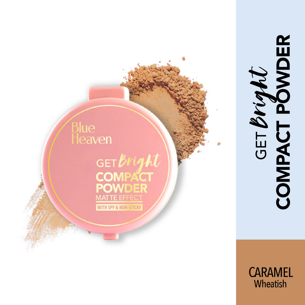 Blue Heaven Get Bright Compact Powder - Caramel | Grocsy