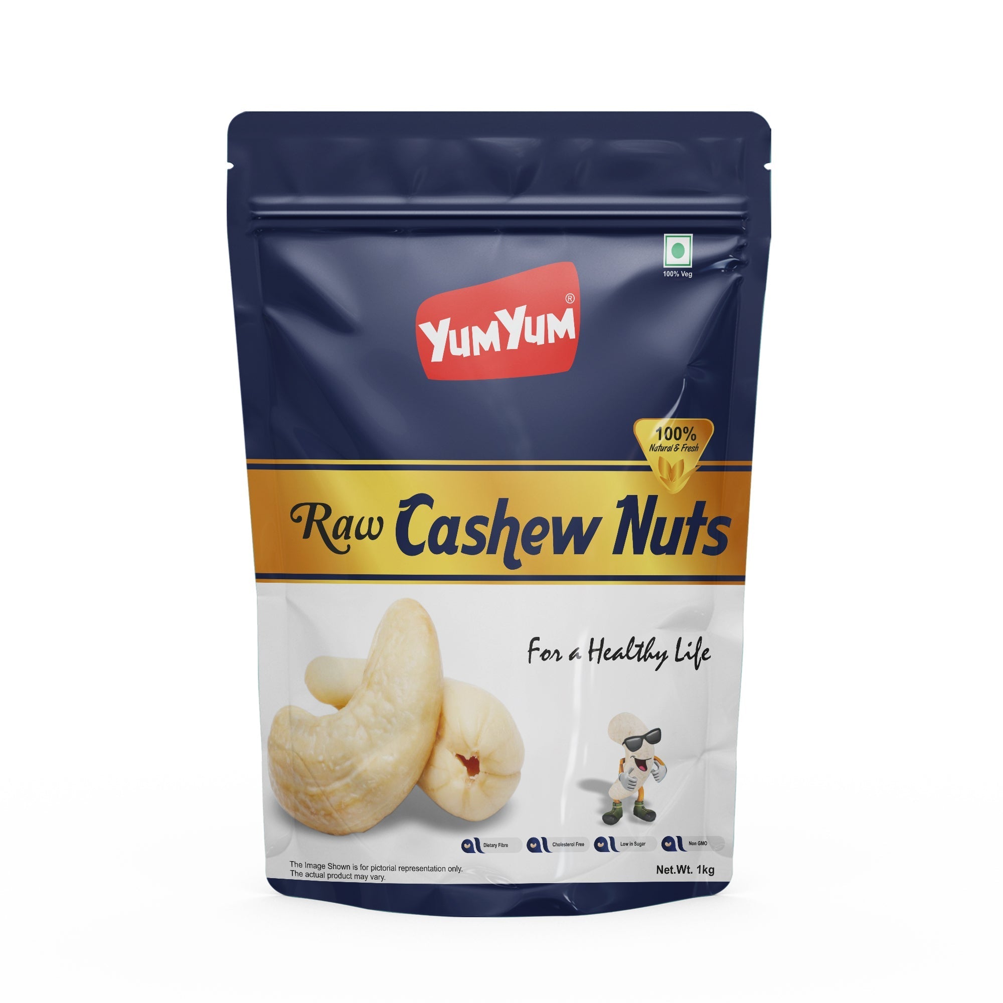 Yum Yum Cashews Pouch | Grocsy