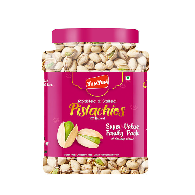 Yum Yum Roasted & Salted Pistachios Jar | Grocsy