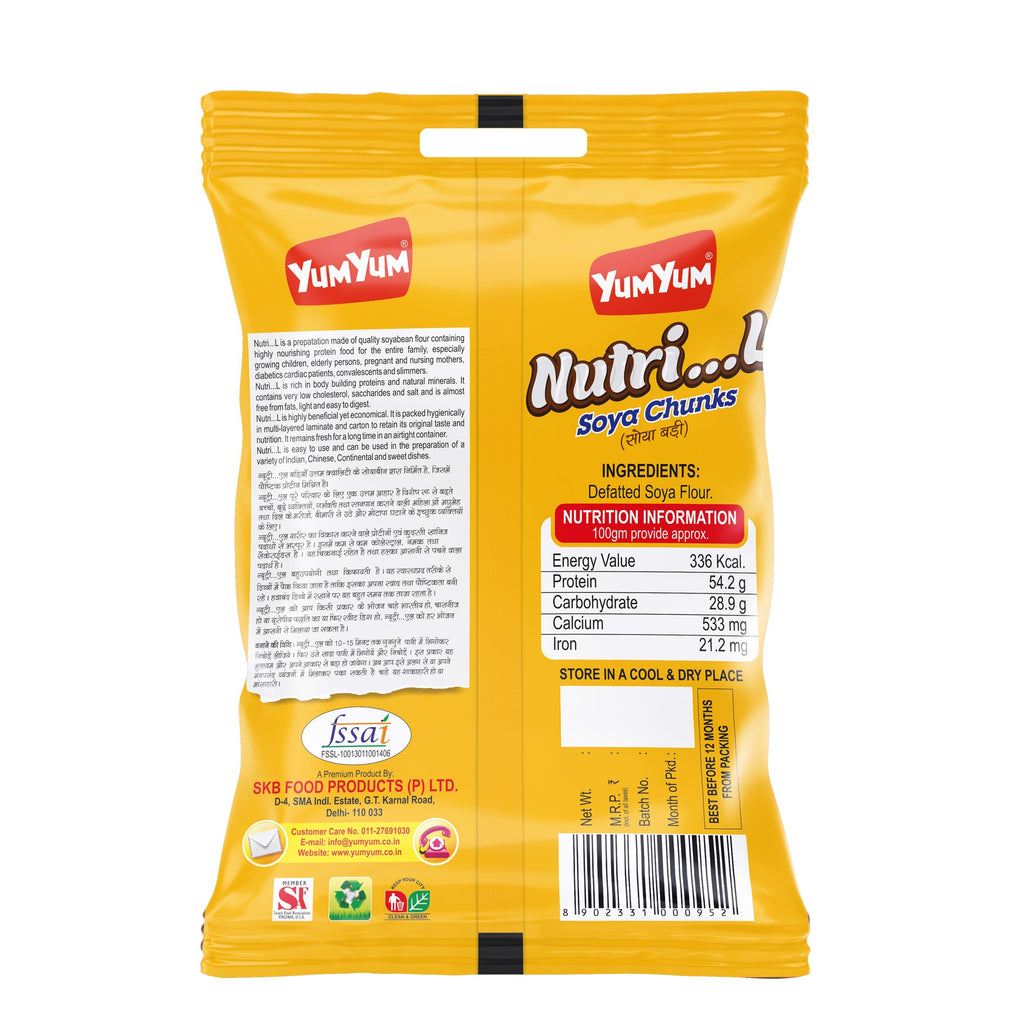 Yum Yum Soya Chunks Pouch | Grocsy