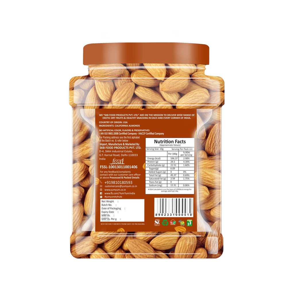 Yum Yum California Almonds Jar | Grocsy