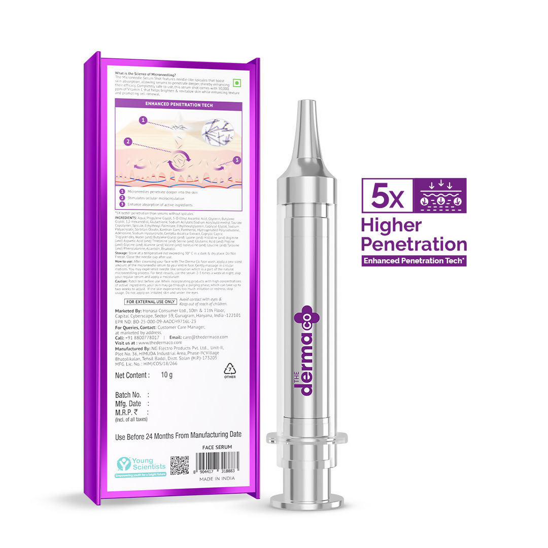 The Derma Co 50000 PPM Vitamin C Microneedle Serum Shot | Grocsy