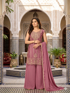 Teeya Creation Womens New Trendy Stylish Heavy Embroiedery With Beads Work Purple Kurta Set | Grocsy