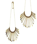 Bling Accessories Antique Brass Finish Brass Metal Statement Necklace | Grocsy