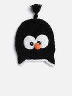 Chutput Kids Woollen Hand Knitted Googly Eyes Detail Cap - Black | Grocsy