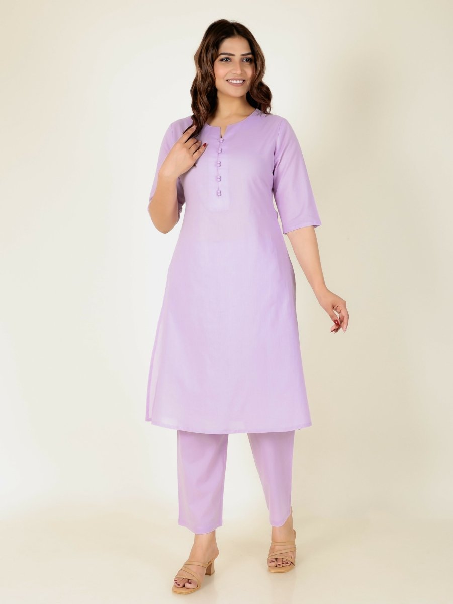 Aramya A-line Soft Cotton Solid Women's Kurta - Pink | Grocsy