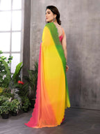 Aafreen Partywear Designer Multi Georgette Fancy Saree | Grocsy