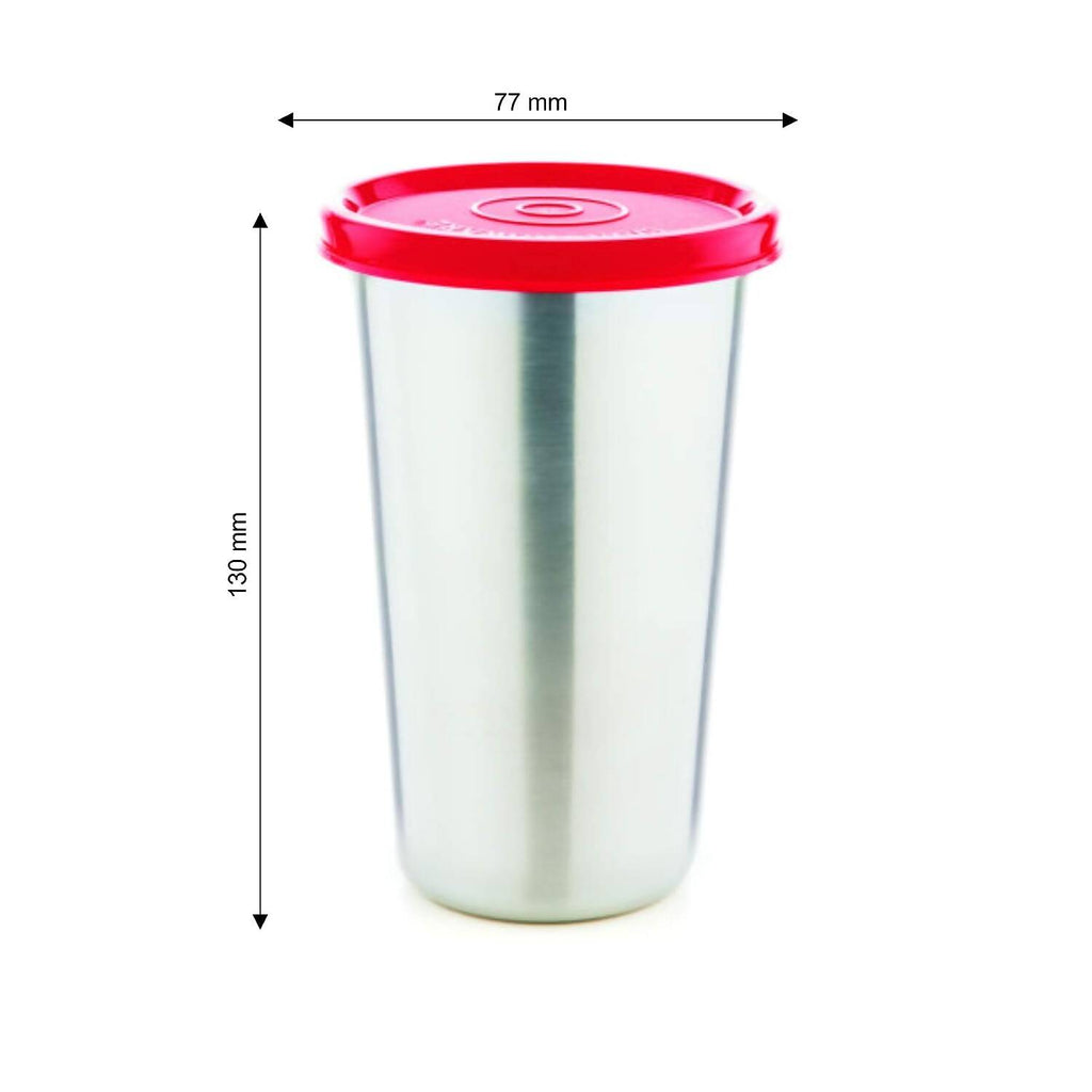 Signoraware Stainless Steel Tumbler with Lid - 370ml | Grocsy