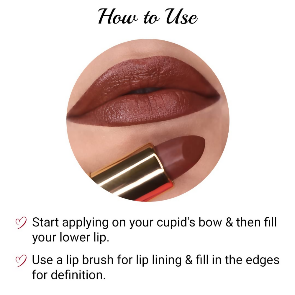 Iba Long Stay Matte Lipstick - M03 Toffee Brown | Grocsy