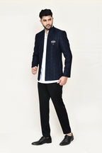 Joban Fashion White Colored Imported Jacquard Fabric Open Prince Coat, Kurta With Pant | Grocsy