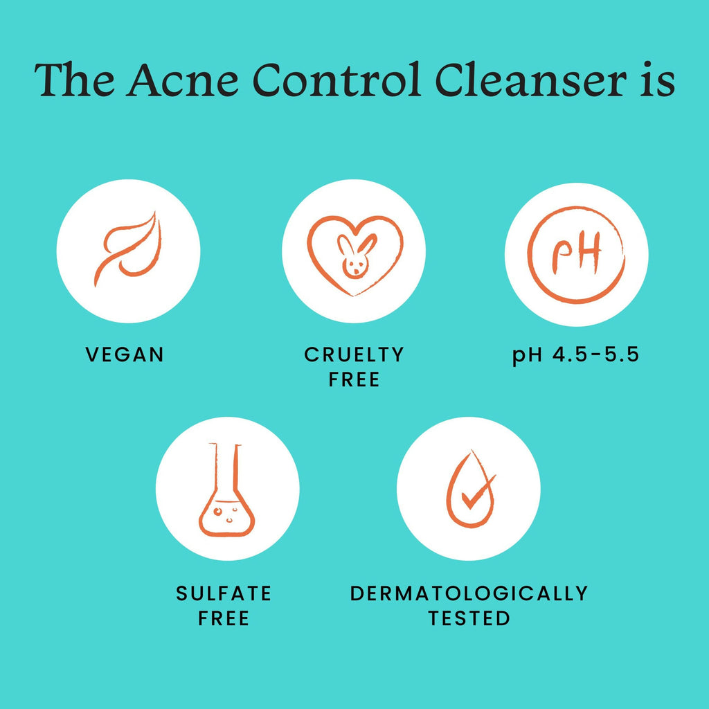 Foxtale 2% Salicylic Acid Acne Control Cleanser For Oily And Acne Prone Skin - Reduces Pimples and Breakouts | Grocsy