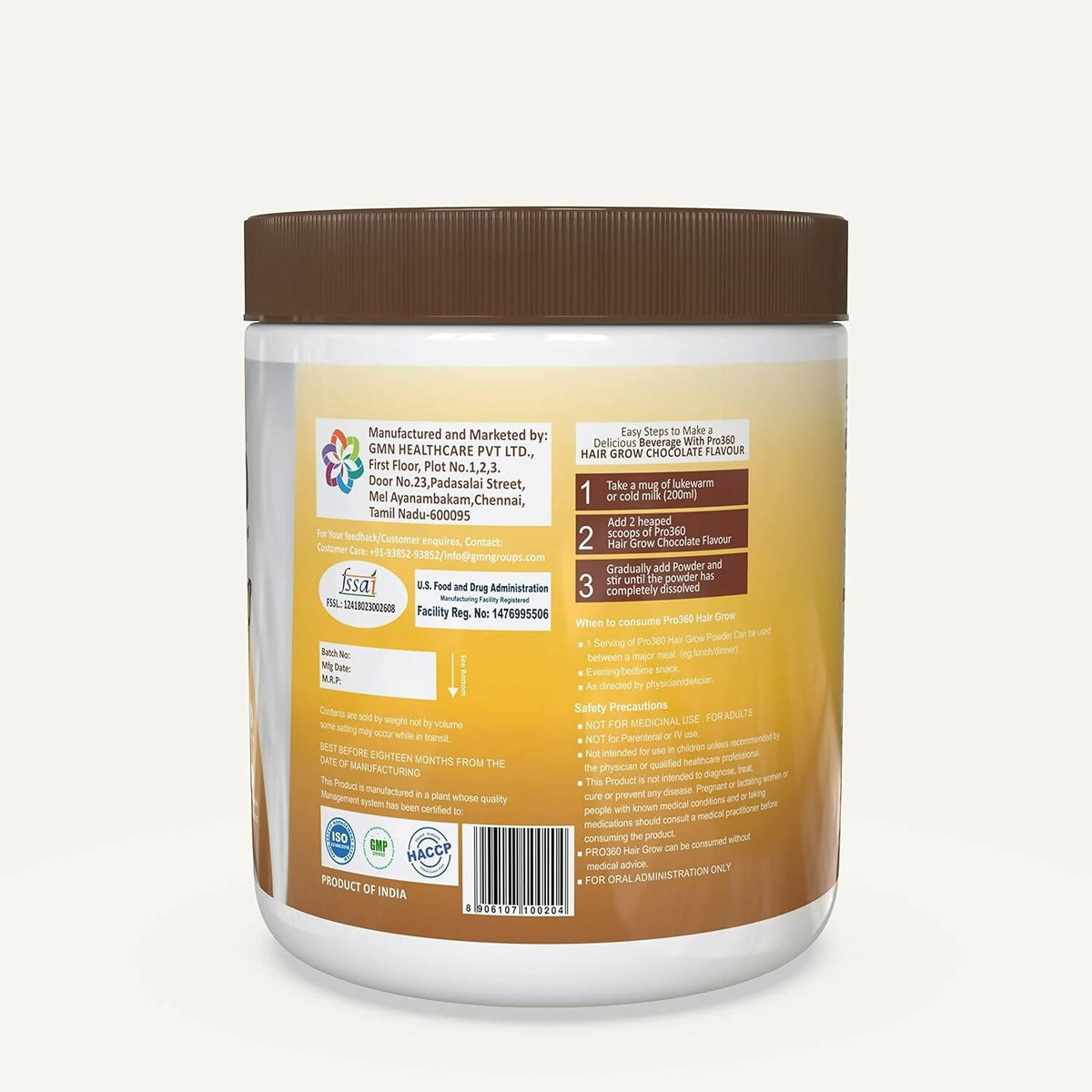 Pro360 Hair Grow Nutritional Protein Supplement Powder | Grocsy