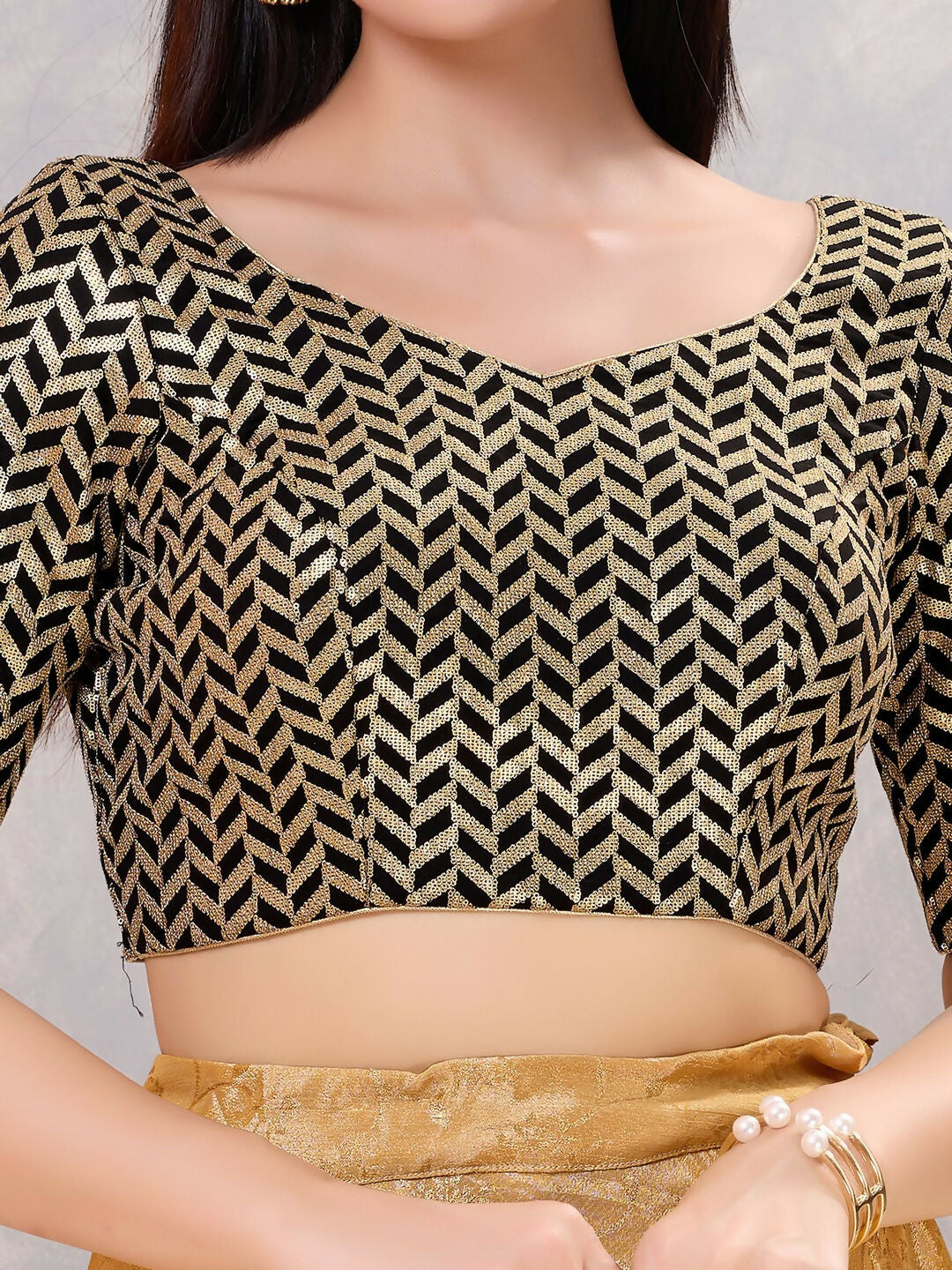 Joban Fashion Women Silk Wine Stitched Blouse | Grocsy