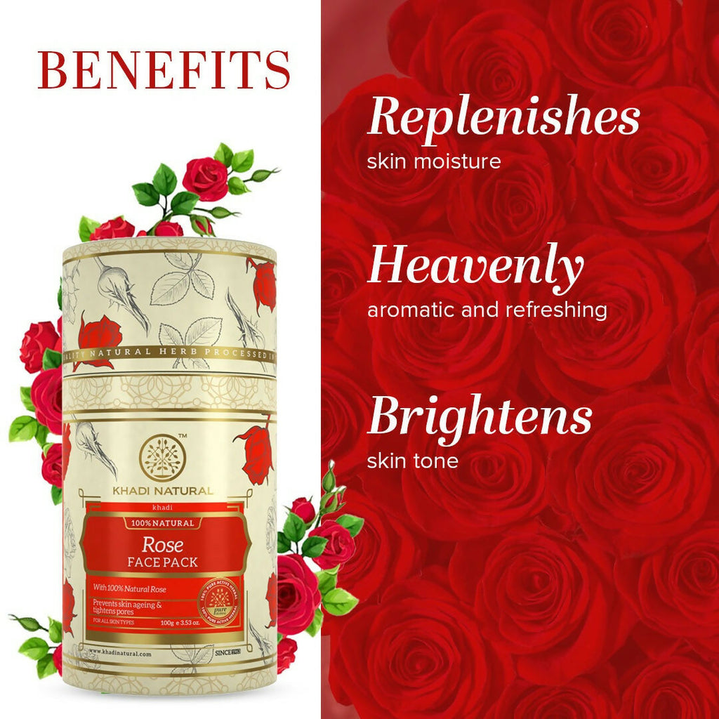 Khadi Natural Rose Face Pack | Grocsy