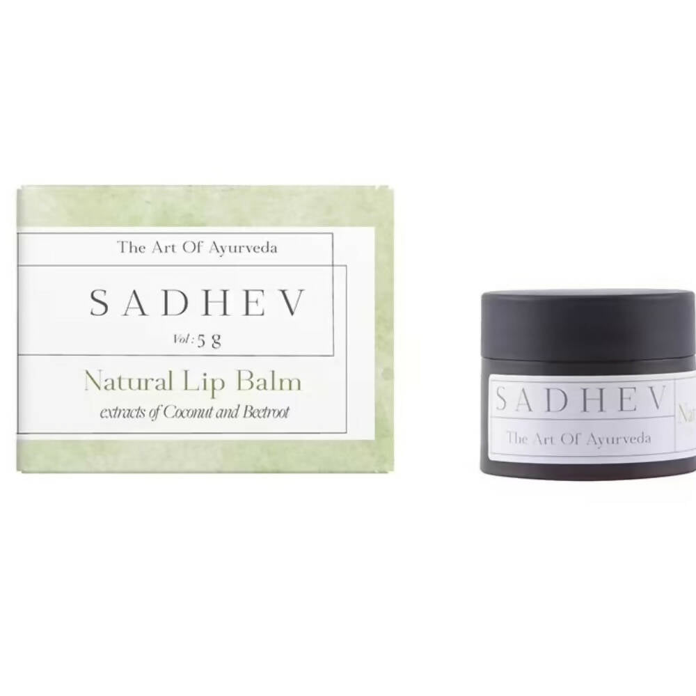 Sadhev Ayurvedic Natural Lip Balm-Beetroot & Coconut | Grocsy