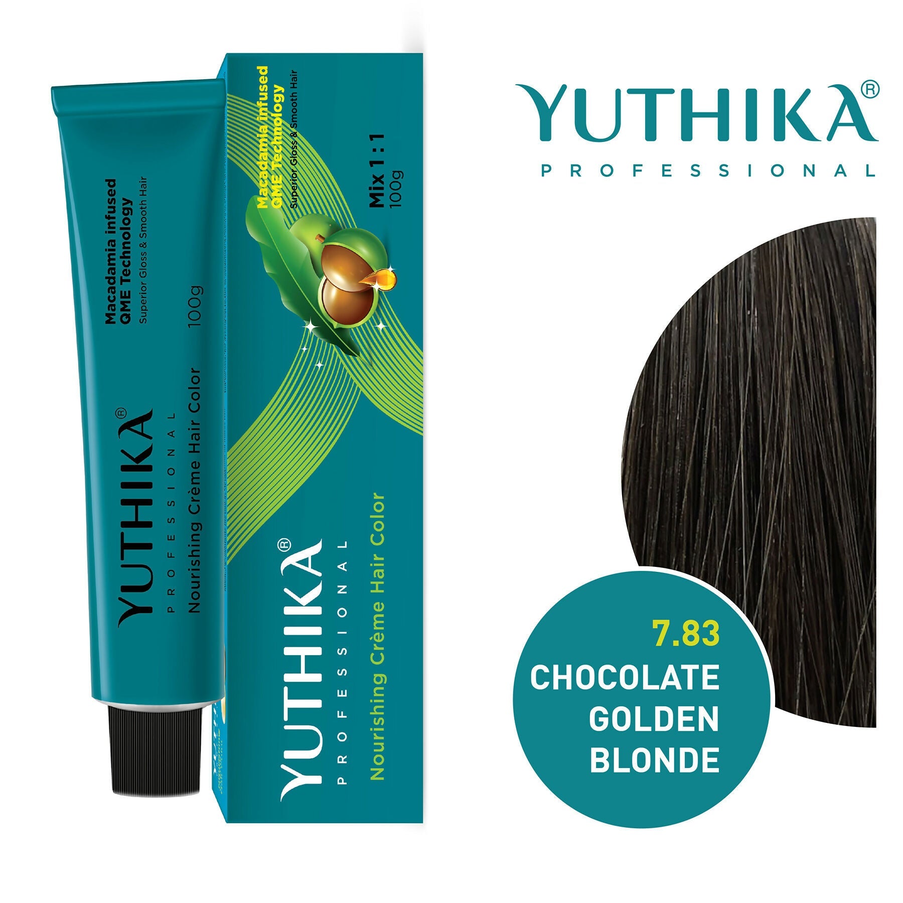 Yuthika Professional Creme Hair Colour - Chocolate Golden Blonde | Grocsy