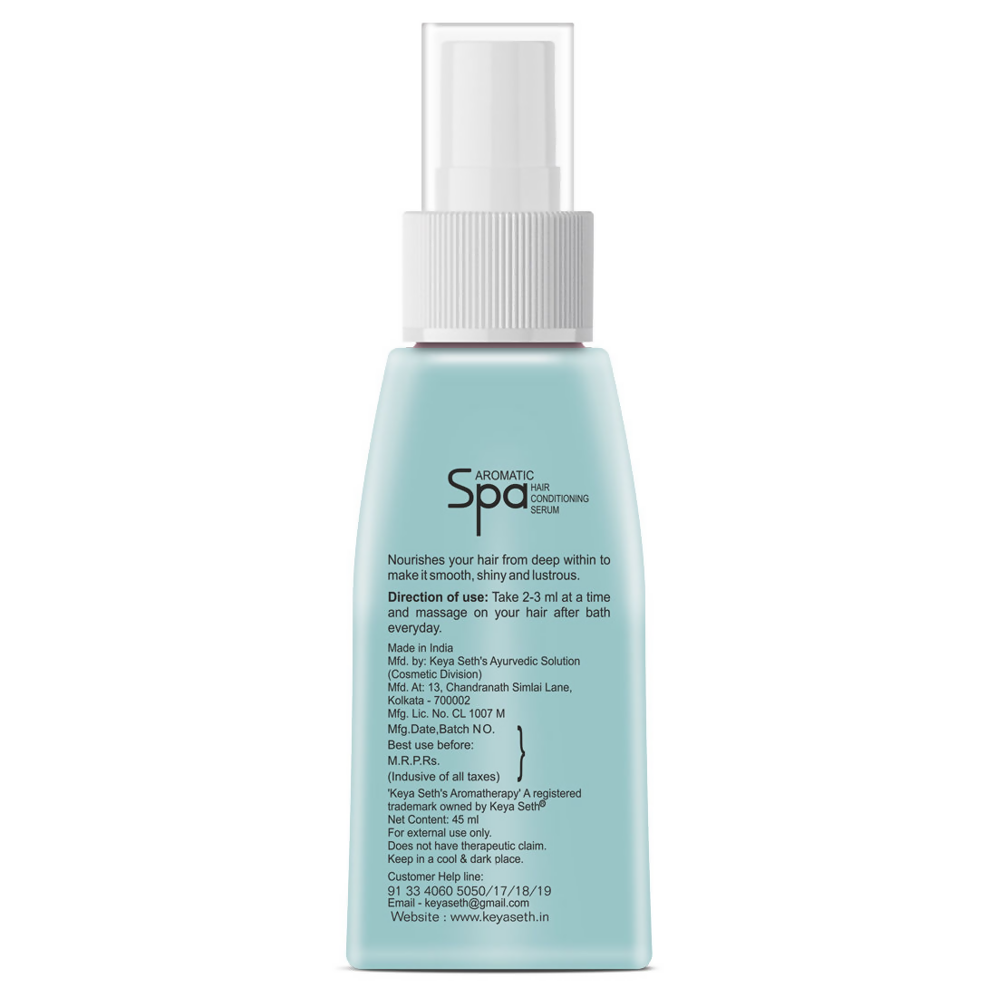 Keya Seth Aromatherapy Aromatic Spa Hair Conditions Serum SPF 15-For Dry- Rough Hair | Grocsy