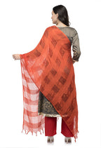 Mominos Fashion Moeza Orange Window Cotton Dupatta | Grocsy