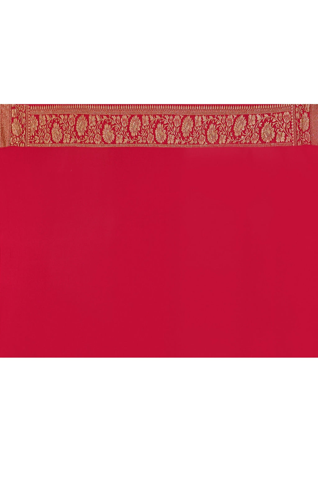 Joban Fashion Hot Pink Crepe Chiffon Banarasi Pure Handloom Banarasi Silk Saree | Grocsy
