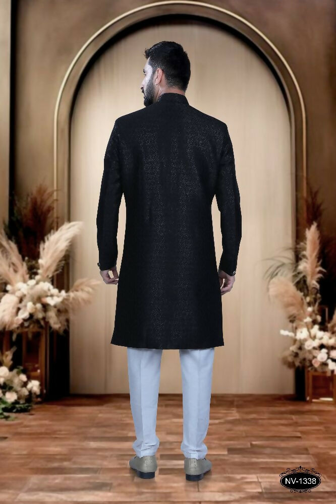 Joban Fashion Men's Black TR Kurta with Pyjama | Grocsy
