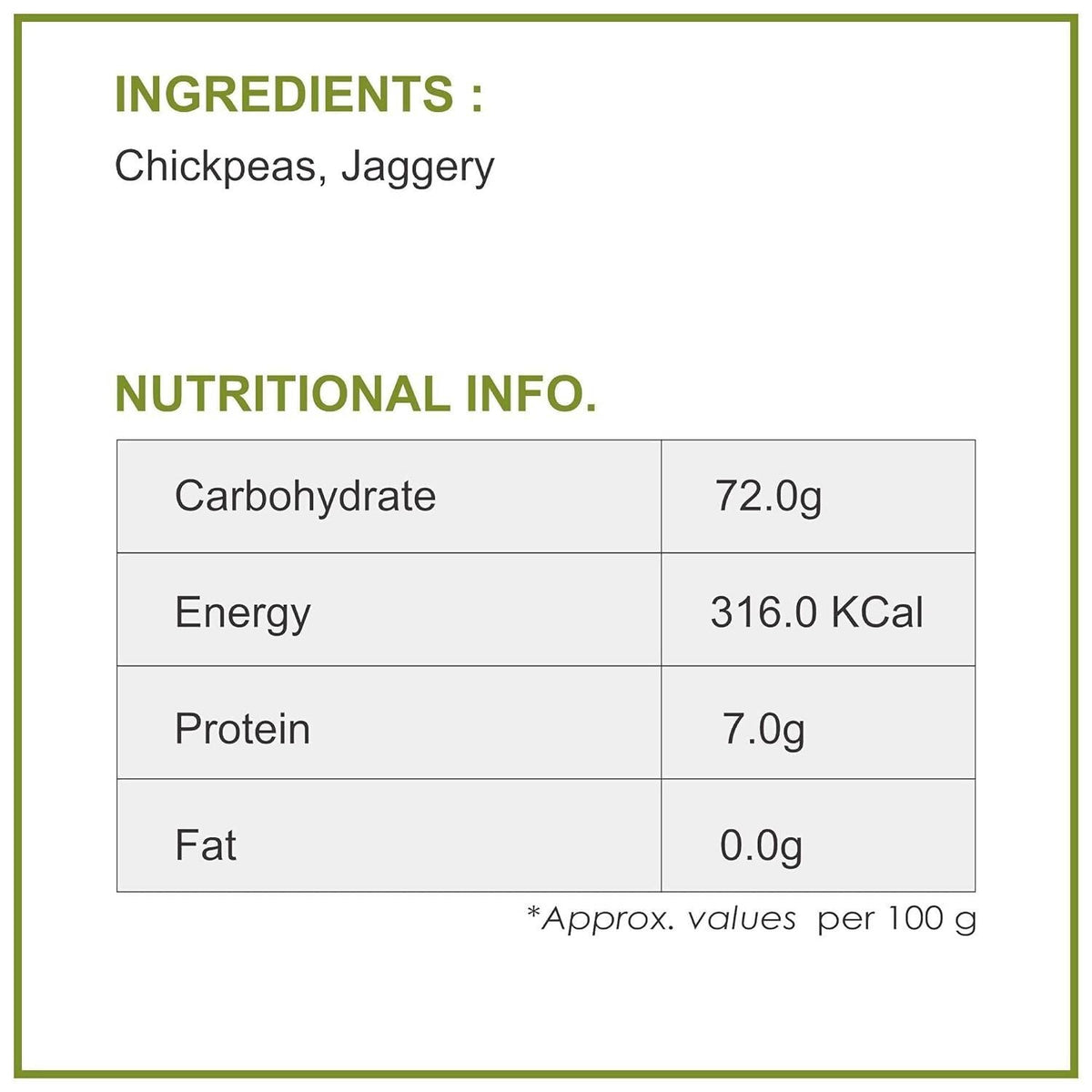 Dhampur Green Gur Chana | Grocsy