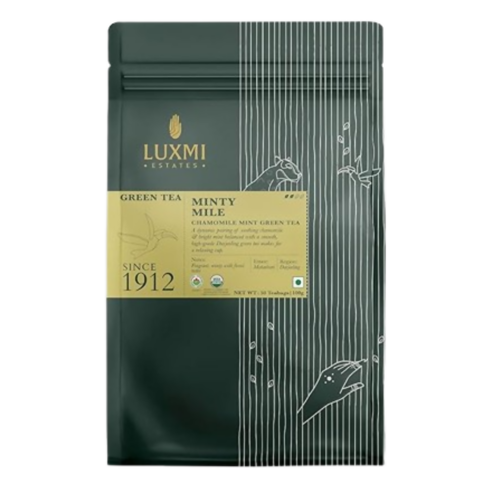 Luxmi Estates Minty Mile Chamomile Mint Green Tea | Grocsy
