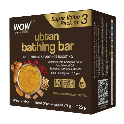 Wow Skin Science Ubtan Bathing Bar | Grocsy