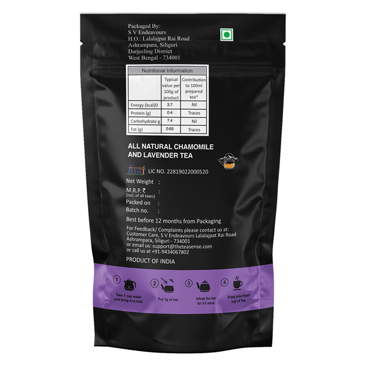 Tea Sense Lavender & Chamomile Tea | Grocsy
