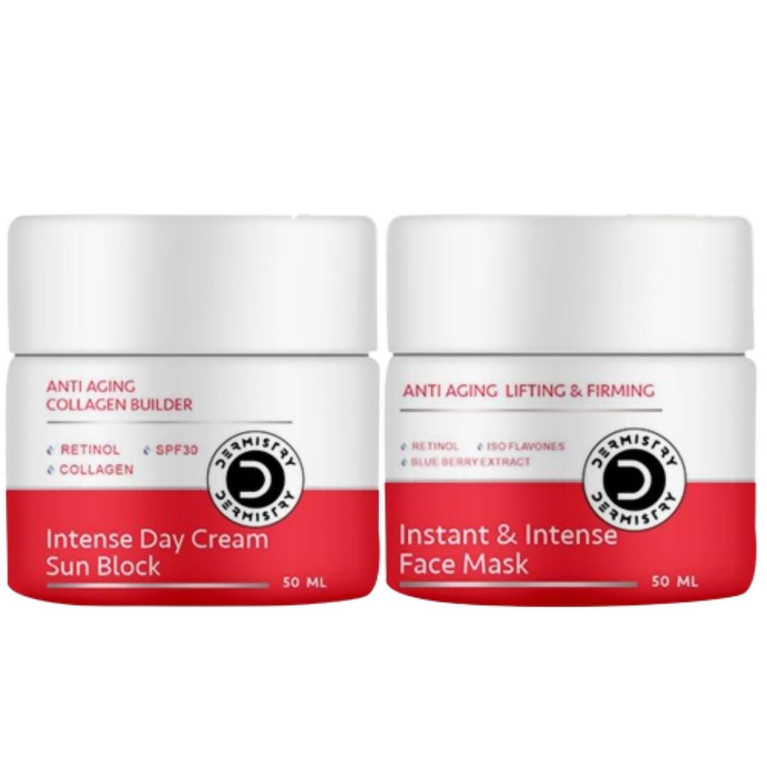 Dermistry Anti Aging Intense Day Cream Sun Block & Instant Intense Face Mask | Grocsy