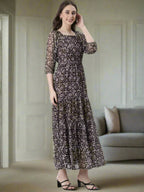 Souchii Printed Maxi Dress | Grocsy
