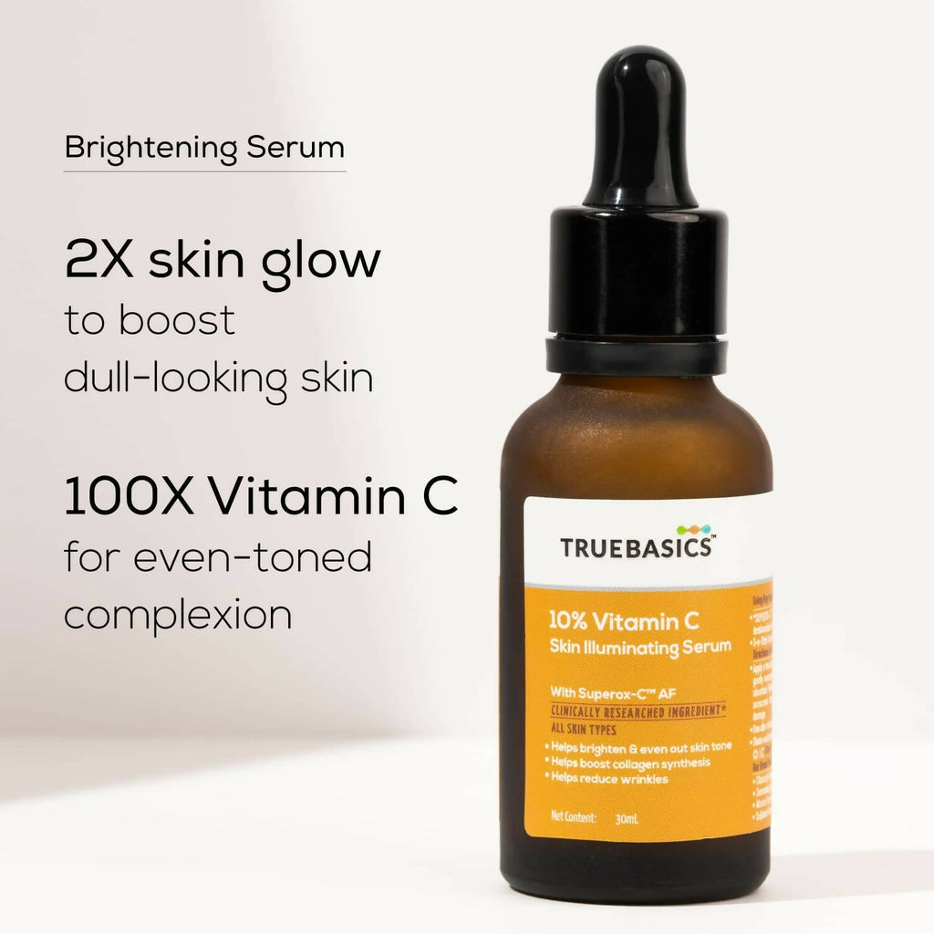 TrueBasics 10% Vitamin C Skin Illuminating Face Serum | Grocsy