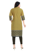 Snehal Creations Yellow Designer Digital Print Cotton Slub Fabric Long Kurti Tunic | Grocsy