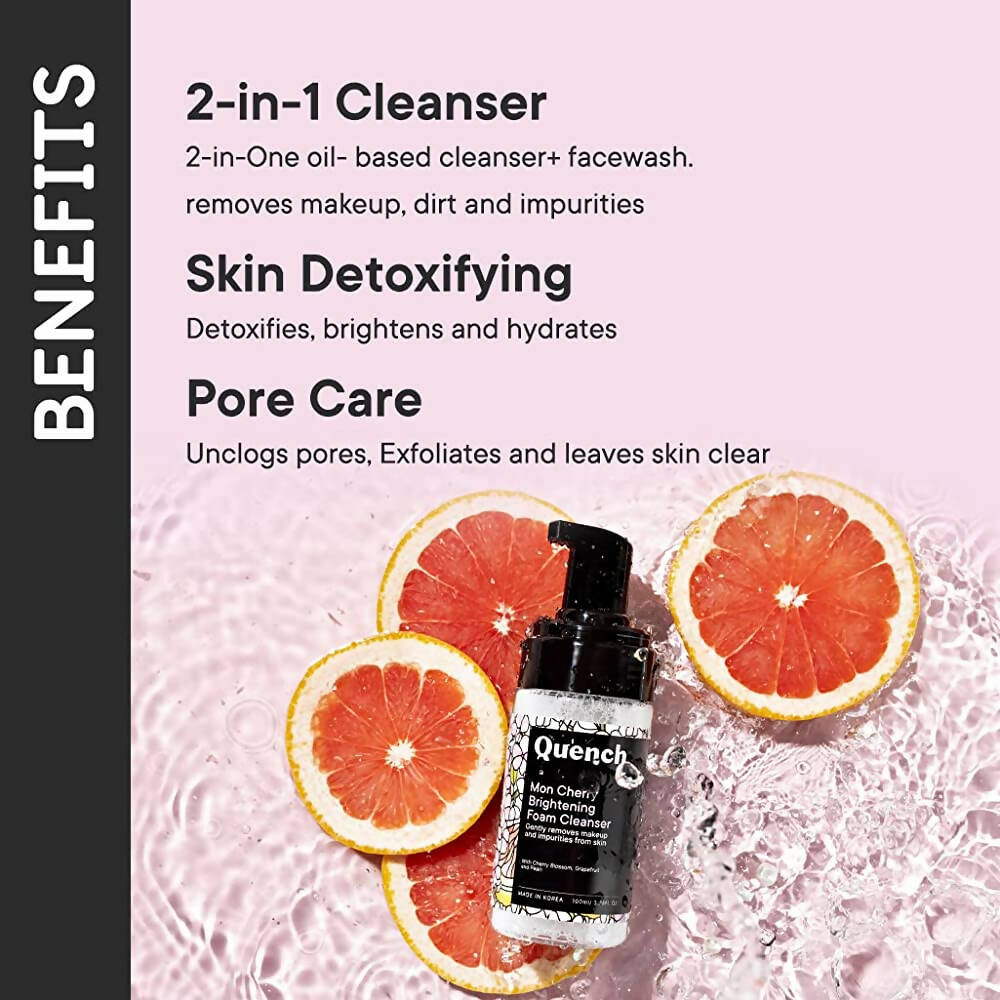 Quench Botanics Mon Cherry Brightening Foam Cleanser - Korean Skincare | Grocsy