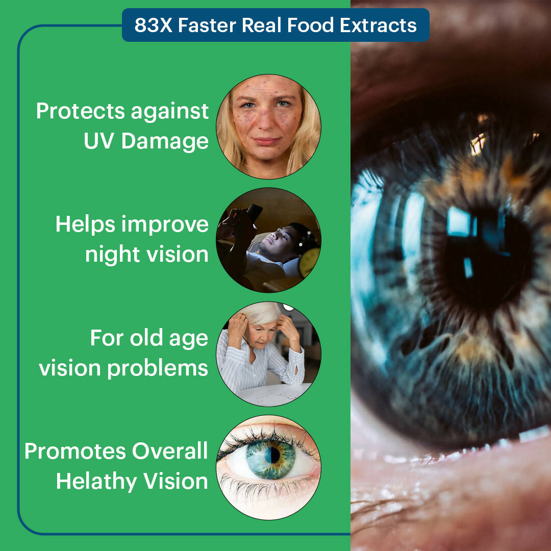 Laurik Organics Plant Based Eye Care Tablets For Improves Vision I For Both Men & Women | Grocsy