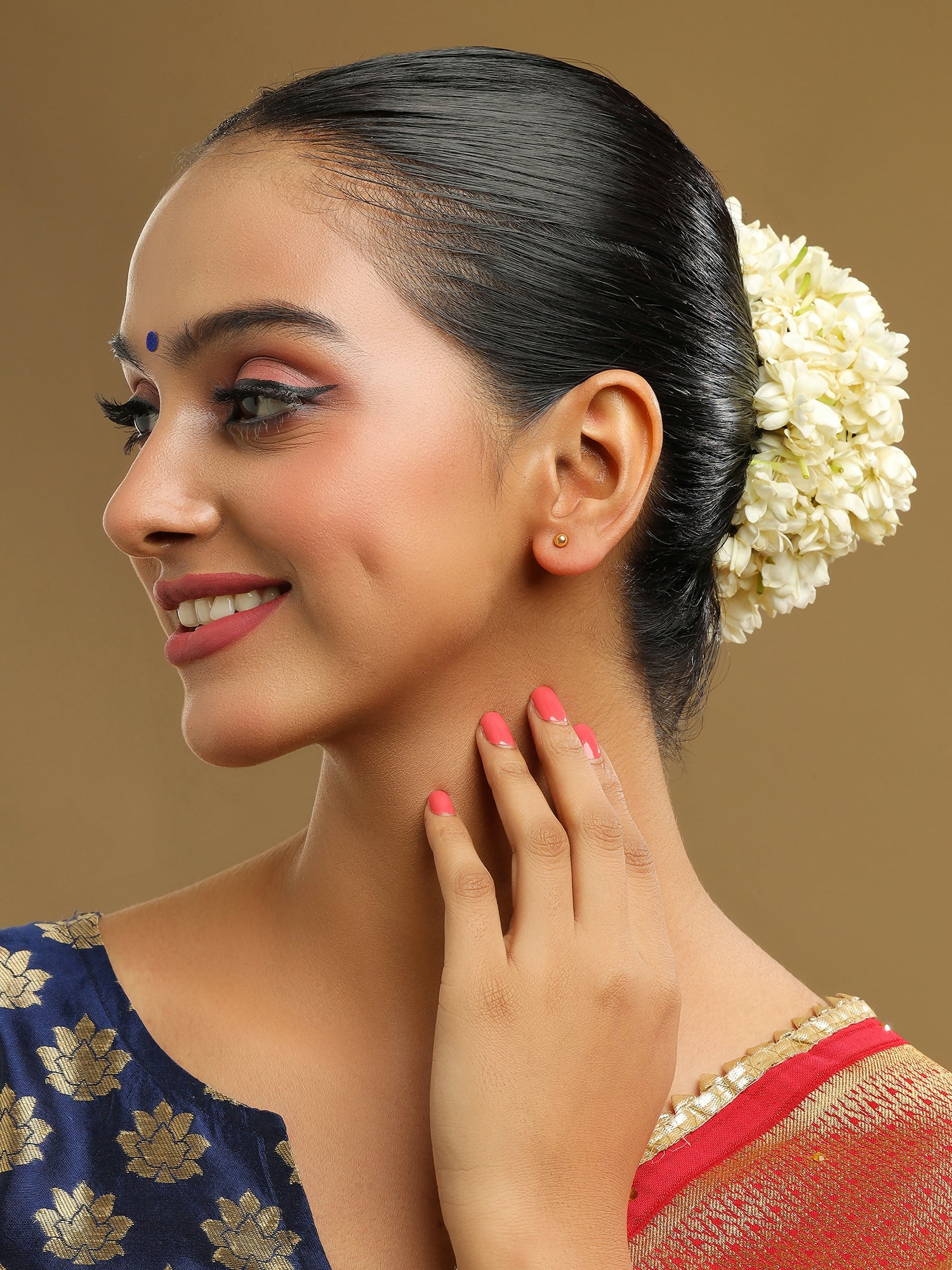 Ruby Raang Golden Studs | Grocsy