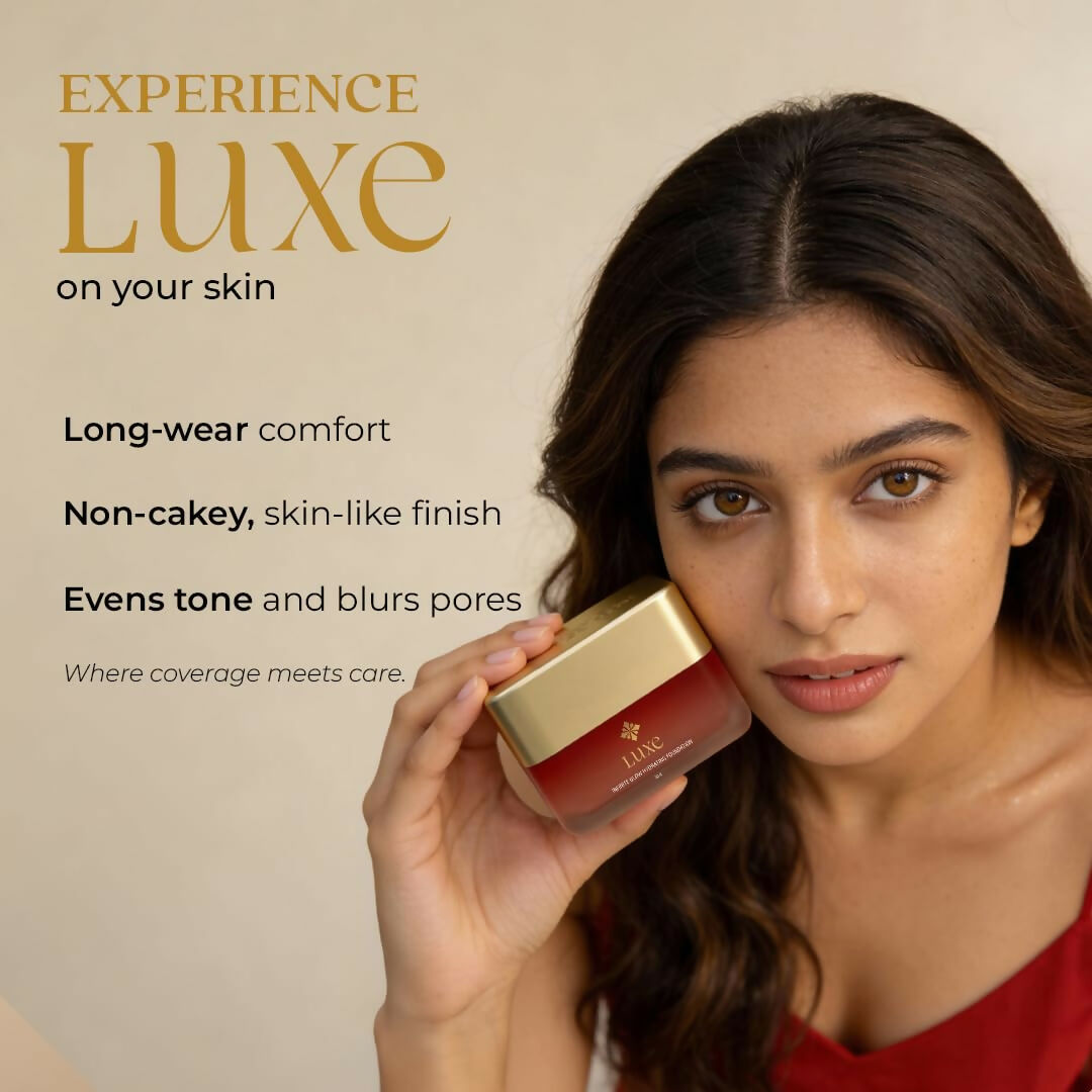 Just Herbs Luxe Infinite Glow Hydrating Foundation Non-Cakey & Long-Lasting (Beige) | Grocsy