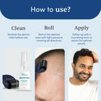 Man Matters Advance Derma Roller For Hair & Beard - 540 Micro 0.5mm Titanium Alloy Needles | Grocsy