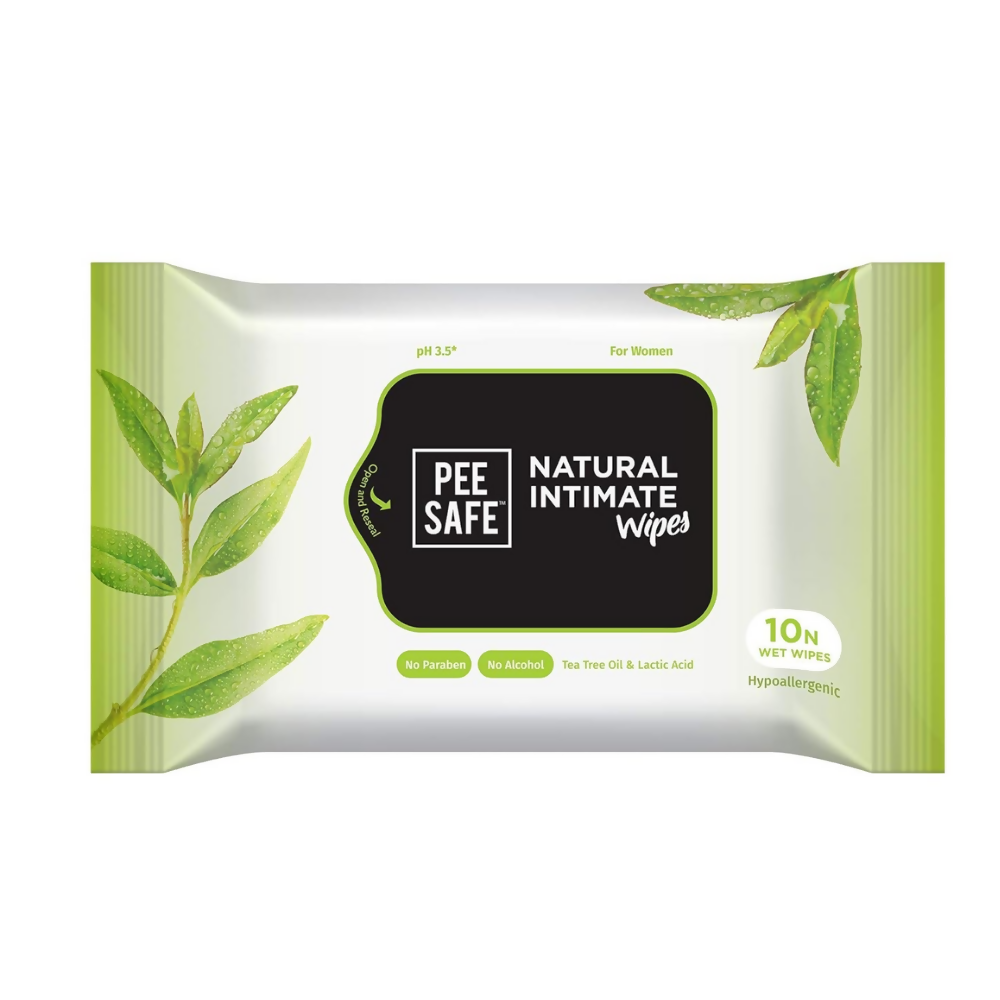 Pee Safe Natural Intimate Wash with Lemongrass Fragrance and Natural Intimate Wipes For Women | Grocsy