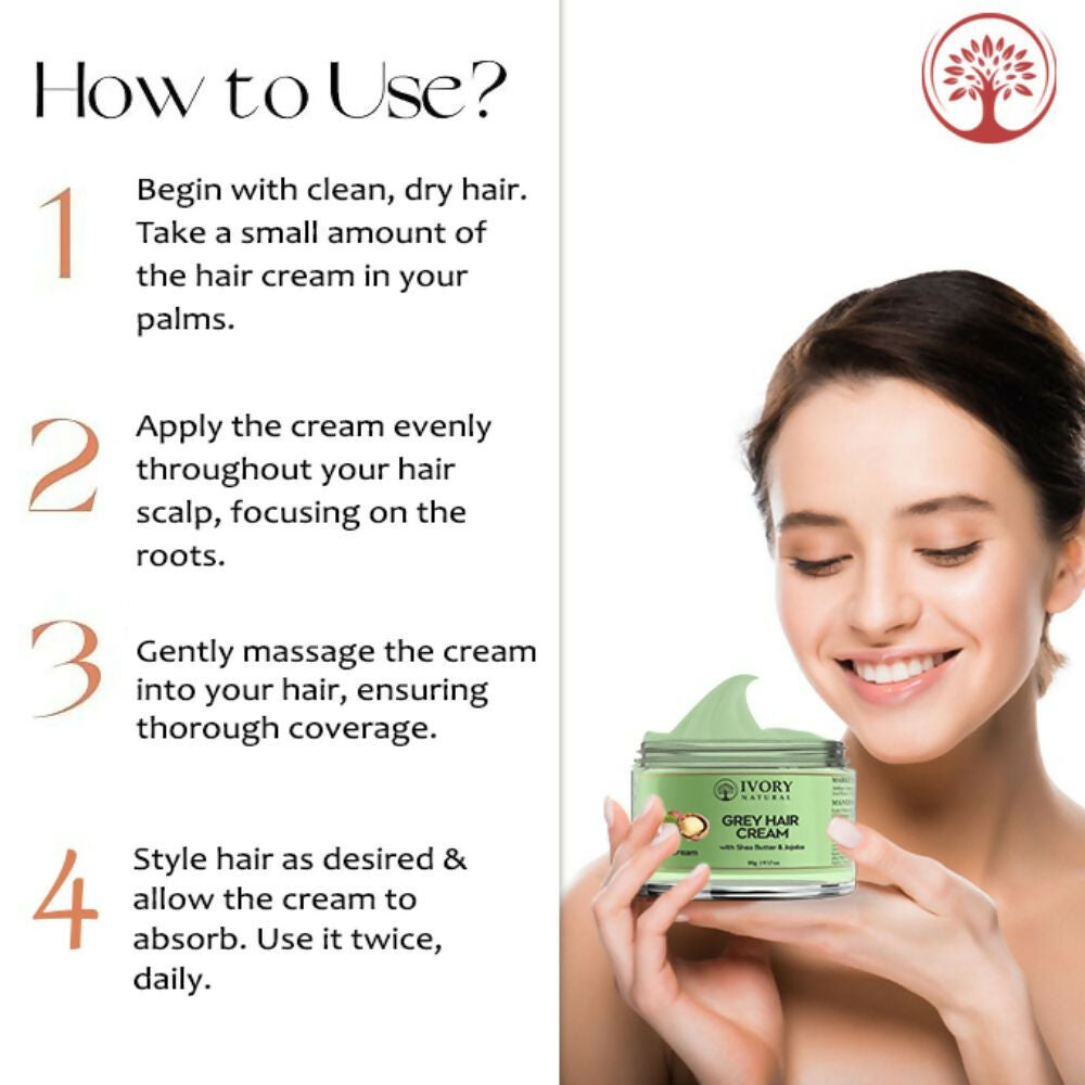 Ivory Natural Cream For Greys Restore Natural Hair Color | Grocsy