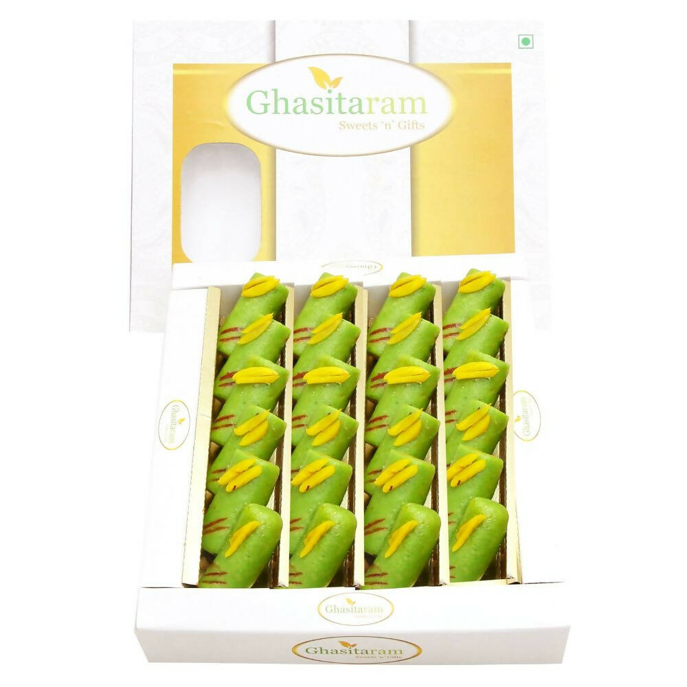 Ghasitaram Kaju Pista Roll Sweets | Grocsy