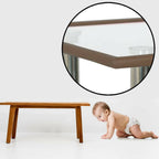 Safe-O-Kid Unique High Density 2 Mtr Long U - Shaped 1 Edge Guard With 4 Corner Cushions - D.Brown | Grocsy